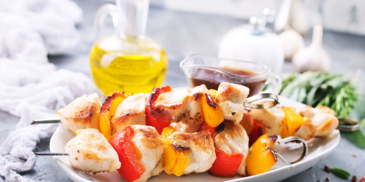 vin et brochette