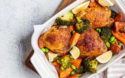 Recettes de poulet rôti avec des légumes pour un repas complet