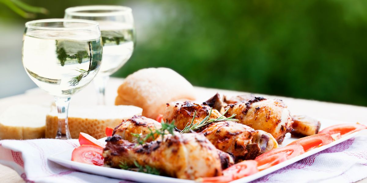 poulet et vins